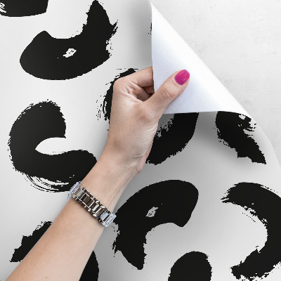 Tapisserie murale Taches de léopard noir