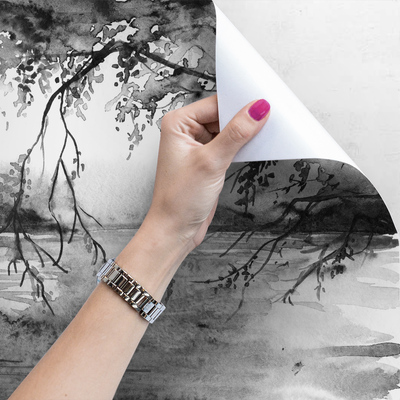 Tapisserie murale Arbre monochrome