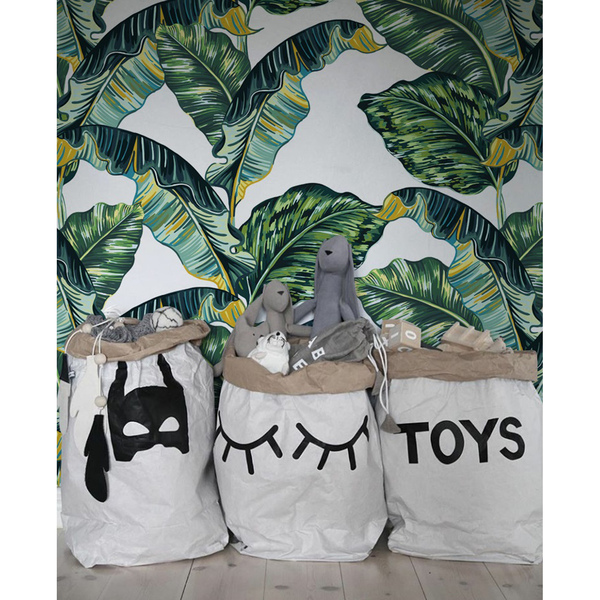 Tapisserie panoramique Feuilles de bananier à l'aquarelle