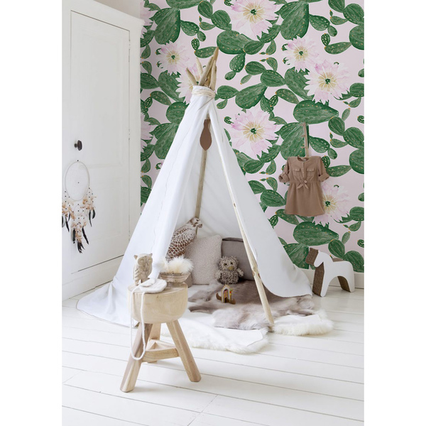 Tapisserie panoramique Au pays des cactus verts