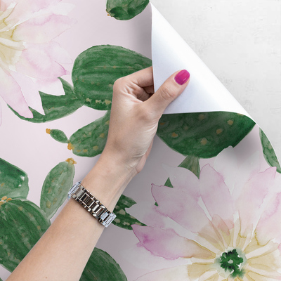 Tapisserie panoramique Au pays des cactus verts