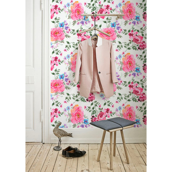 Papier peint Doux jardin plein de roses