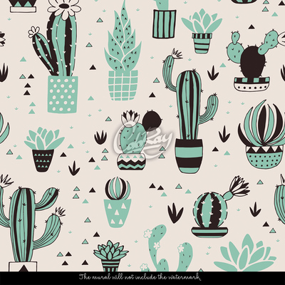 Papier peint Cactus vintage