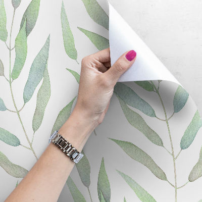 Tapisserie murale Feuilles pastel subtiles