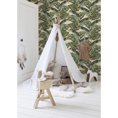 Tapisserie murale Grandes feuilles de bananier