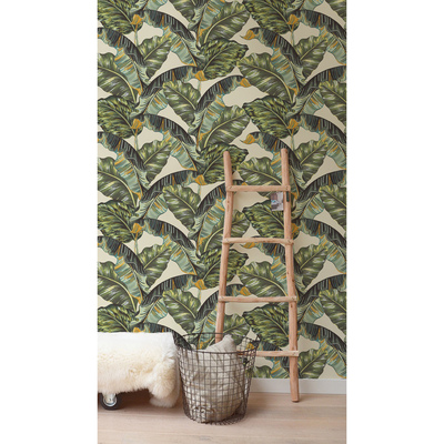 Tapisserie murale Grandes feuilles de bananier