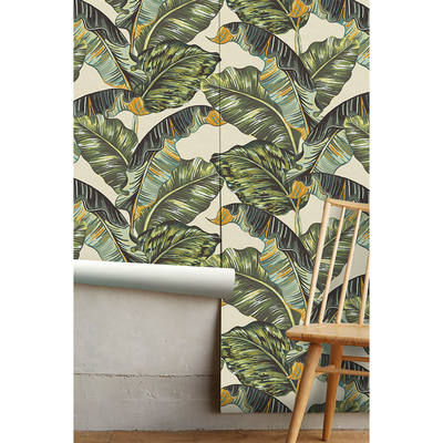 Tapisserie murale Grandes feuilles de bananier