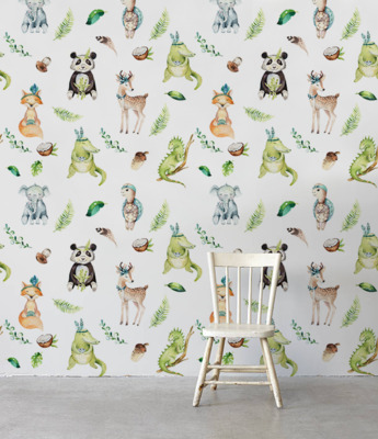 Papier peint Animaux indiens mignons