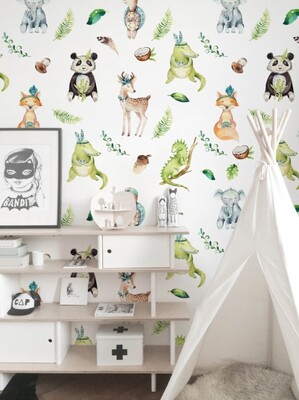 Papier peint Animaux indiens mignons