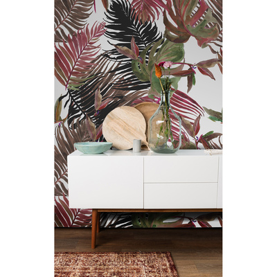 Papier peint adhésif Feuilles de Monstera colorées