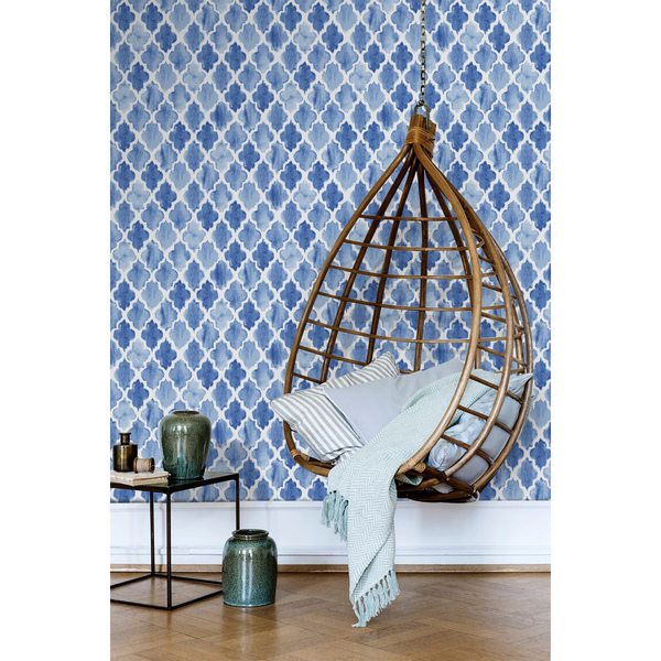 Papier peint adhésif Trèfle bleu marocain