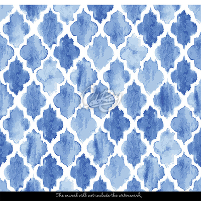 Papier peint adhésif Trèfle bleu marocain