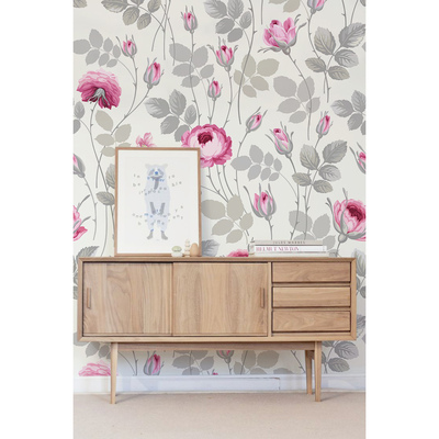 Tapisserie murale Apaisant parmi les roses pastel