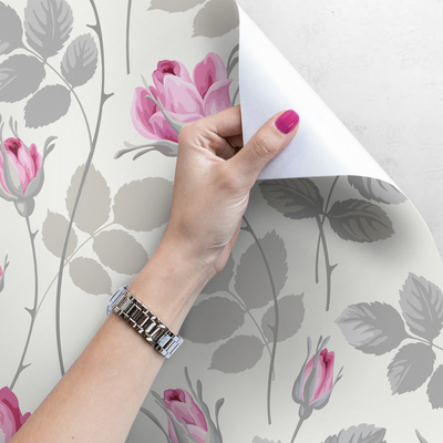 Tapisserie murale Apaisant parmi les roses pastel