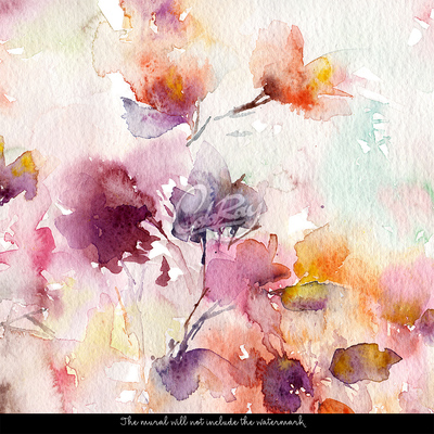Papier peint Une peinture murale pleine de fleurs