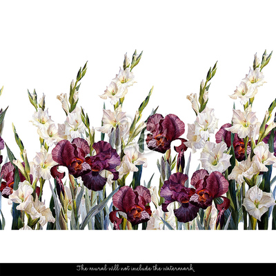 Papier peint Fleurs de la prairie dans notre jardin