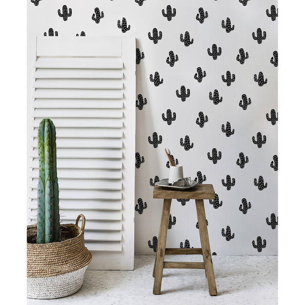 Papier peint panoramique Avec un cactus pour « panbrat »