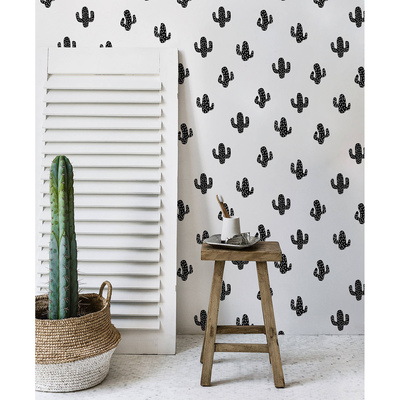 Papier peint panoramique Avec un cactus pour « panbrat »