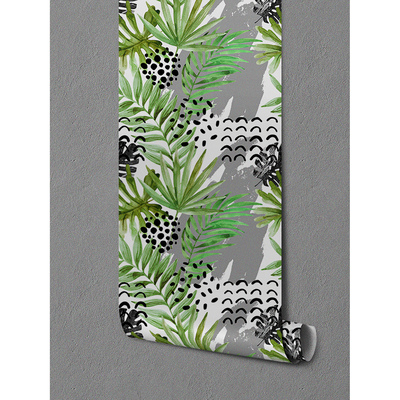 Tapisserie panoramique Palmier à l'encre