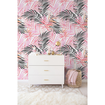 Papier peint adhésif Forêts tropicales roses