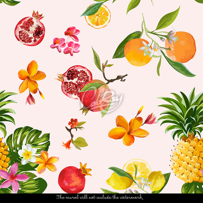 Papier peint Cocktail de fruits exotiques