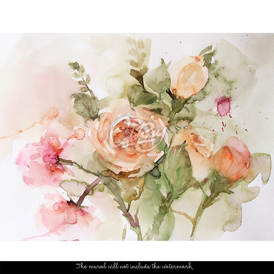 Papier peint Dans le jardin sauvage des roses