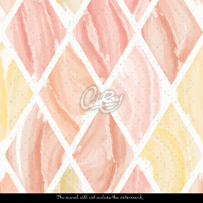 Tapisserie panoramique Motif géométrique rose