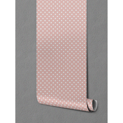 Tapisserie murale Points en rose