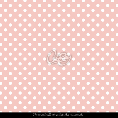 Tapisserie murale Points en rose