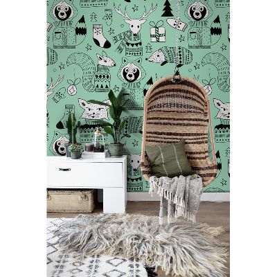 Papier peint Animaux joyeux de Noël