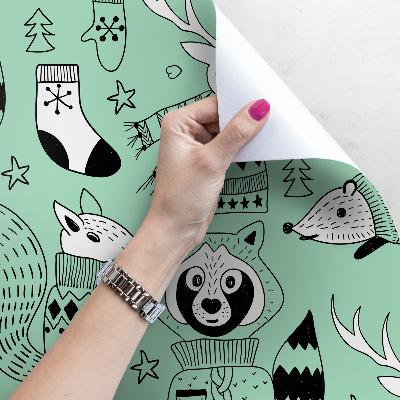 Papier peint Animaux joyeux de Noël