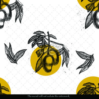 Papier peint Fruits tropicaux