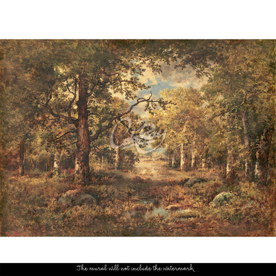 Tapisserie murale Matin d'automne dans la forêt