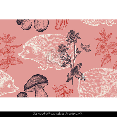 Papier peint adhésif Où va un hérisson la nuit ?