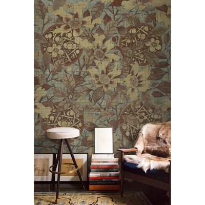 Papier peint La magie des fleurs dorées