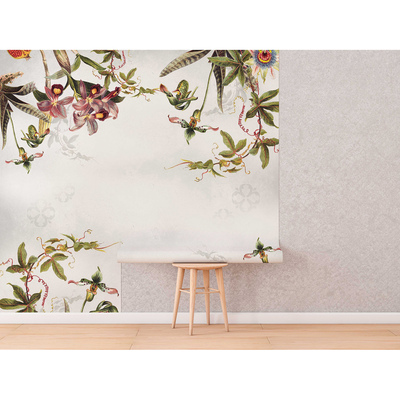 Papier peint Une journée parmi les fleurs tropicales