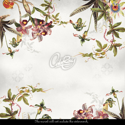 Papier peint Une journée parmi les fleurs tropicales