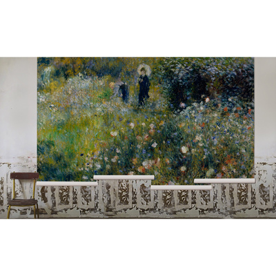 Papier peint panoramique Femme au parapluie