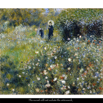 Papier peint panoramique Femme au parapluie