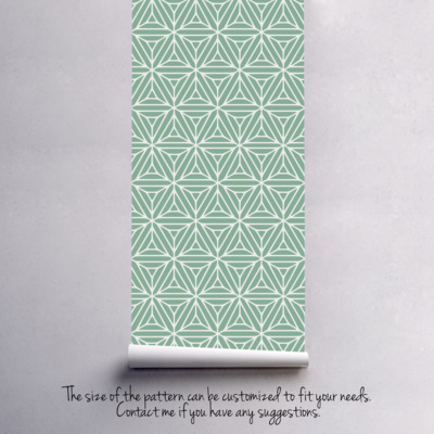 Papier peint panoramique Mandalas à la menthe