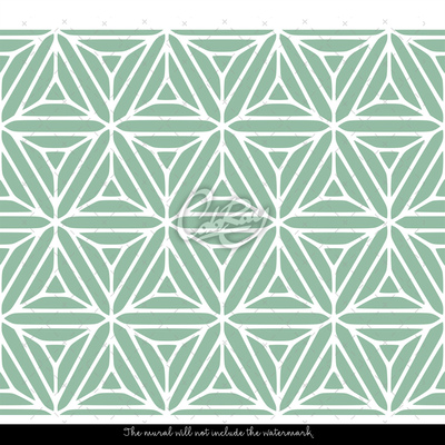 Papier peint panoramique Mandalas à la menthe