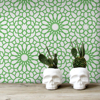 Papier peint adhésif Le Maroc en vert