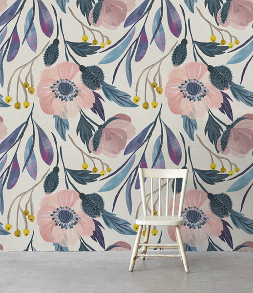 Tapisserie panoramique Fleurs sauvages