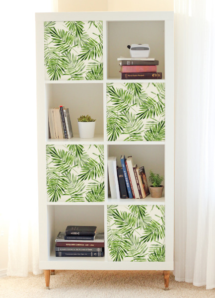 Autocollant IKEA Feuilles de palmier vertes exotiques