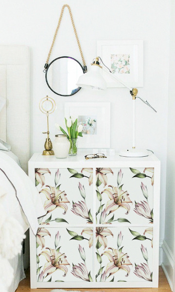 Autocollant IKEA Lys blancs