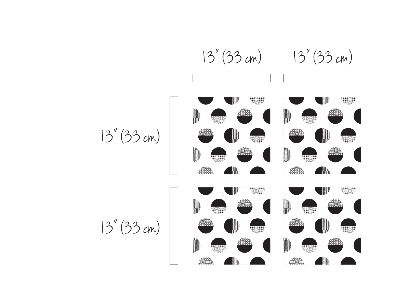 Autocollant IKEA Vertige géométrique noir et blanc
