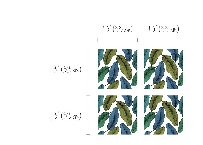 Autocollant IKEA feuilles de bananier