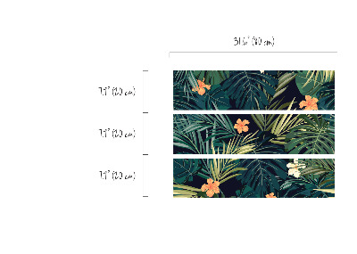 Autocollant IKEA Feuilles tropicales foncées