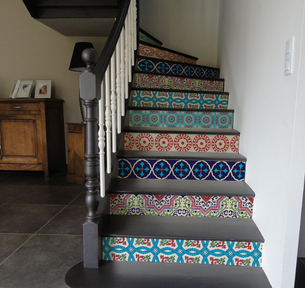 Autocollants pour escaliers Fabuleux mandalas orientaux