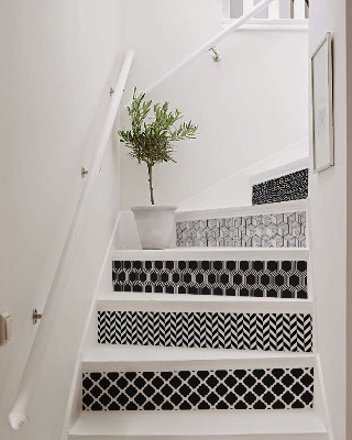 Autocollants pour escaliers Inspirations géométriques